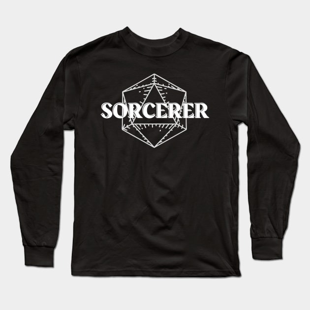 Sorcerer DnD D20 Symbol Print Long Sleeve T-Shirt by DungeonDesigns